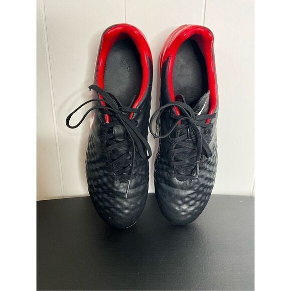Nike Mens Size 8 Magista Onda II FG Red Black Soccer Cleats 844411-061 - Picture 1 of 13